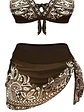 Conjunto de bikini de 3 piezas para mujer, estilo étnico - Miniatura 7