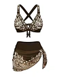 Conjunto de bikini de 3 piezas para mujer, estilo étnico - Miniatura 9