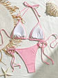Bikini sexy para mujer con copa, forro interno y accesorios oceánicos - Miniatura 7
