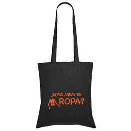 Tote Bag ¿como anday de ropa? (negro y naranjo)