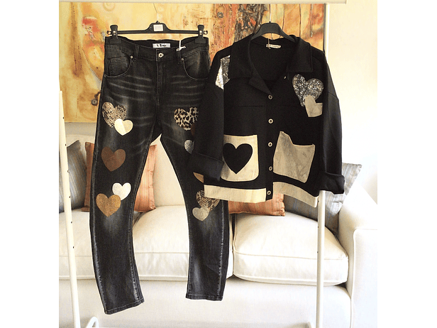 Jeans corazon negro 1