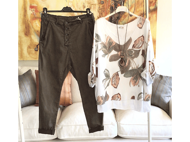 Polera doble + collar flores  2