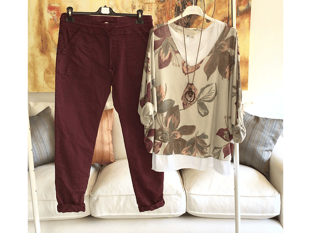 Polera doble + collar flores  3