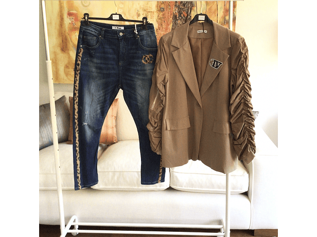 Jeans franja leopardo 1