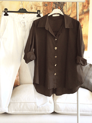 Camisa botones dorados