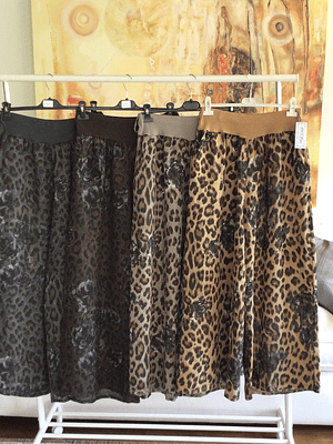 Pantalon lino animal print 