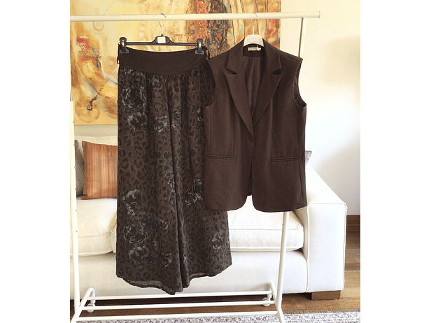 Pantalon lino animal print  5