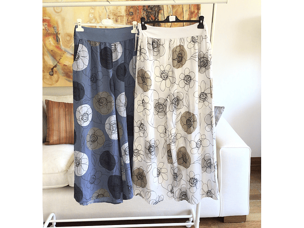 Pantalon flores circulos  2