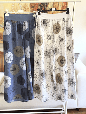 Pantalon flores circulos 