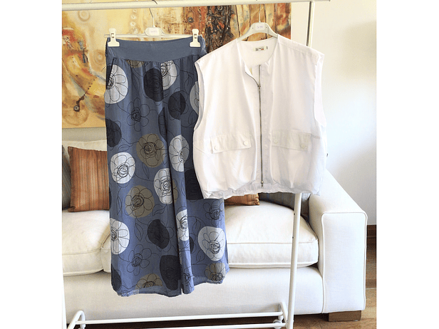 Pantalon flores circulos  3