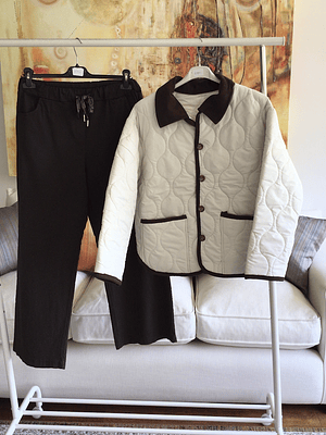 Parka cuello de cotele 