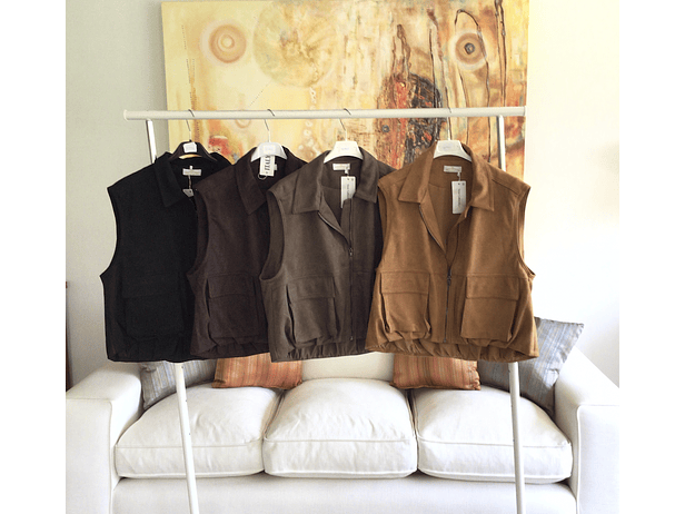 Bomber sin manga gamuza  1