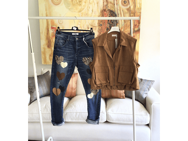 Bomber sin manga gamuza  2