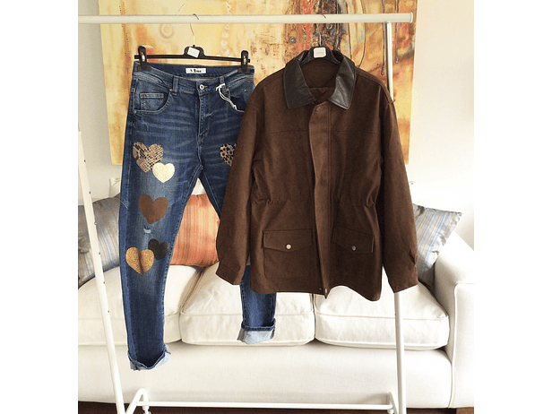 Chaquta cuello eco cuero  1