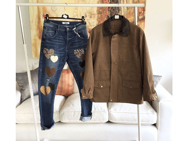 Chaquta cuello eco cuero  2