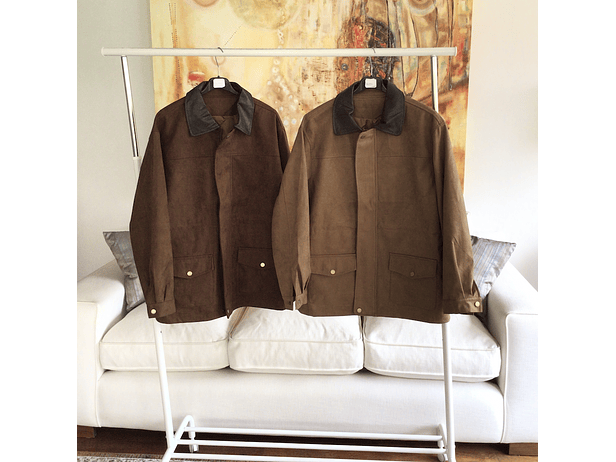 Chaquta cuello eco cuero  3