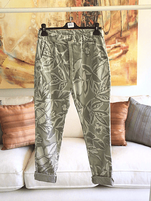 Jogger estampado verde