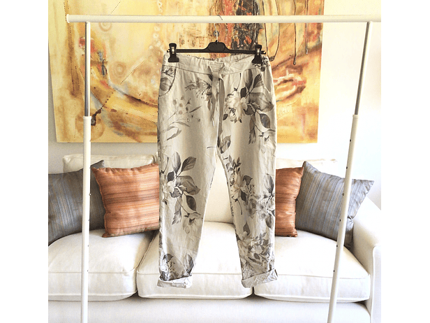 Jogger estamado beige  1