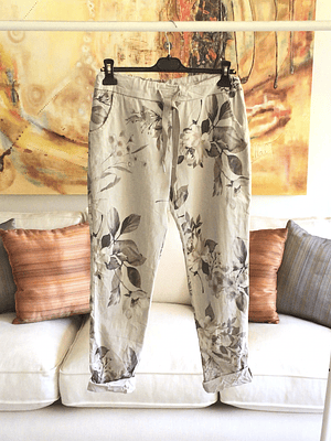 Jogger estamado beige 