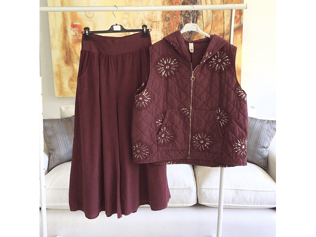 Chaqueta sin manga flor  1