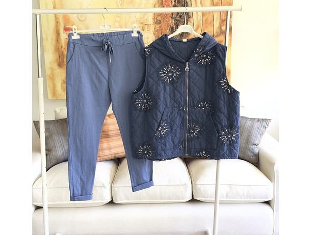 Chaqueta sin manga flor  3