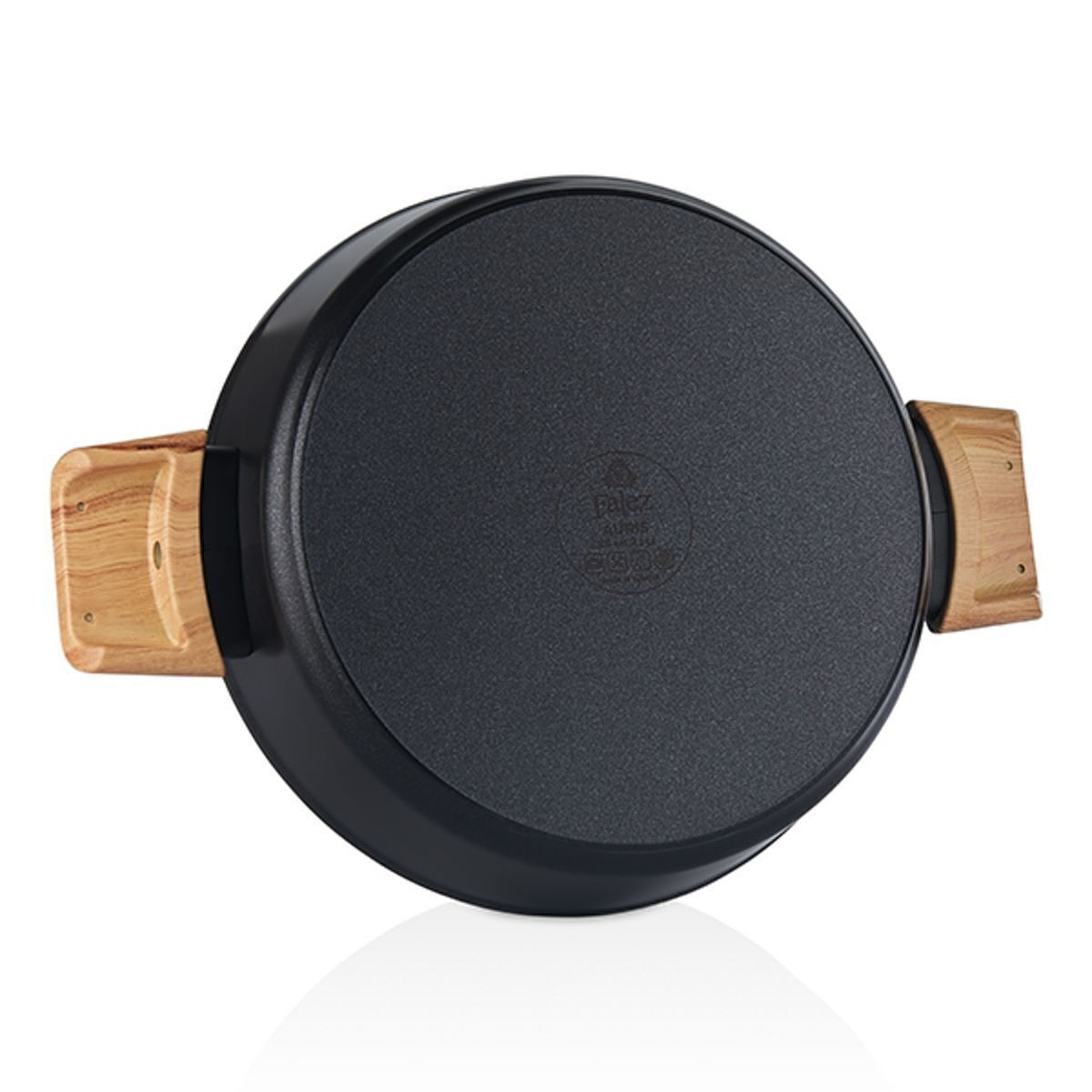 FALEZ AURIS CRYSTAL 4 MM 30 cm Olla Baja (color negro, accesorios efecto madera, tapa de vidrio) 3