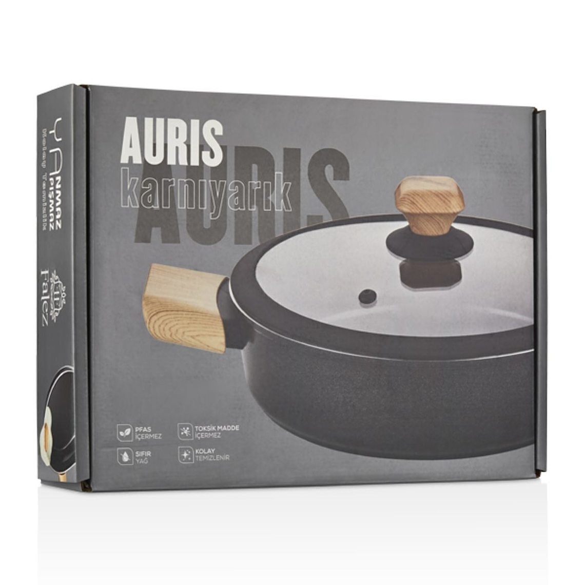 FALEZ AURIS CRYSTAL 4 MM 30 cm Olla Baja (color negro, accesorios efecto madera, tapa de vidrio) 6