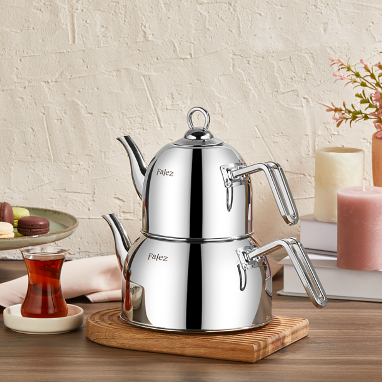 FALEZ ARES Tetera de acero inoxidable tamaño mediano 1