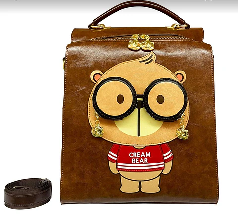 Mochila-Bolso Cream Bear - Edición Luxury Teddy (Marron)