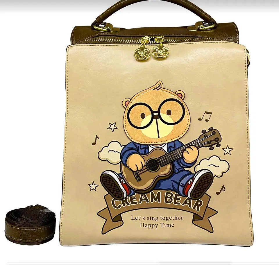 Mochila Bolso Cream Bear - Edición musical Tedddy 1
