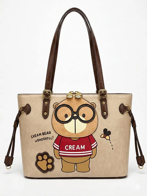 Bolso Tote Cream Bear - Edición Wonderful Teddy (Beige)