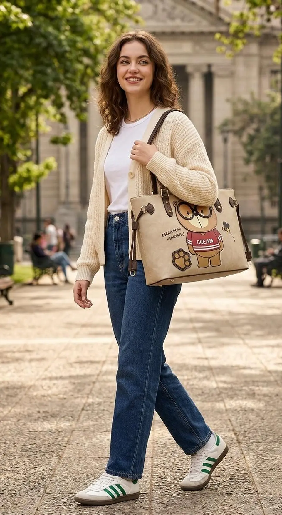 Bolso Tote Cream Bear - Edición Wonderful Teddy (Beige) 2