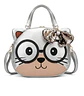 Cartera Bolso Gato Kawaii Con Lentes Y Lazo Lentejuelas - Miniatura 1