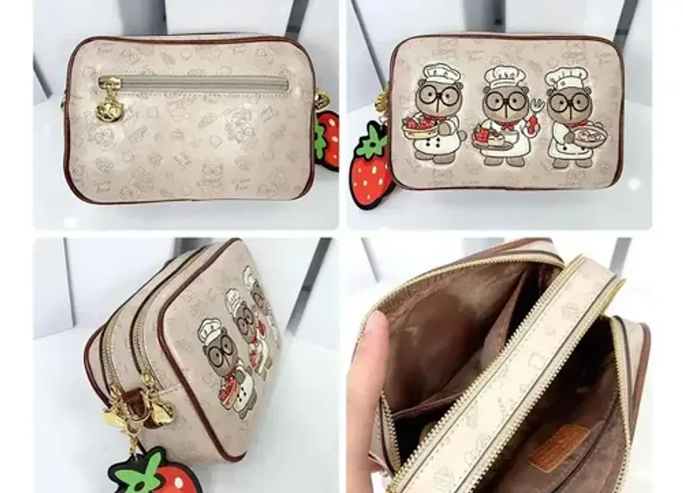 Cartera Hombro Cream Bear- Ecocuero 4