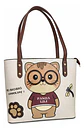 Cartera Tote Mujer Bei Baobao Diseño Kawaii Beige Café - Miniatura 1