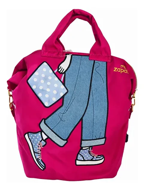 Bolso Mochila Convertible Mis Zapatos Fucsia 