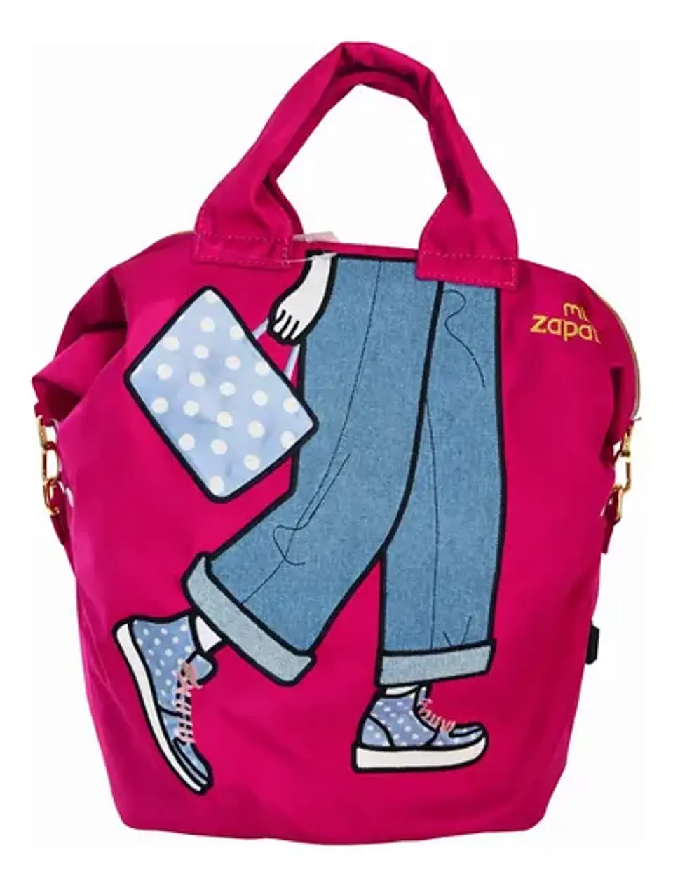 Bolso Mochila Convertible Mis Zapatos Fucsia  1