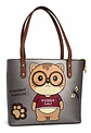 Cartera Tote Mujer Bei Baobao Diseño Kawaii Beige Café - Miniatura 1