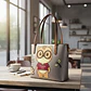 Cartera Tote Mujer Bei Baobao Diseño Kawaii Beige Café - Miniatura 2