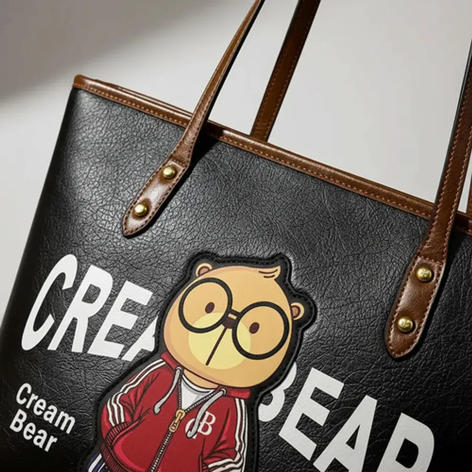 Cartera Tote Cream Bear Happy time - Edicion Urbana 4