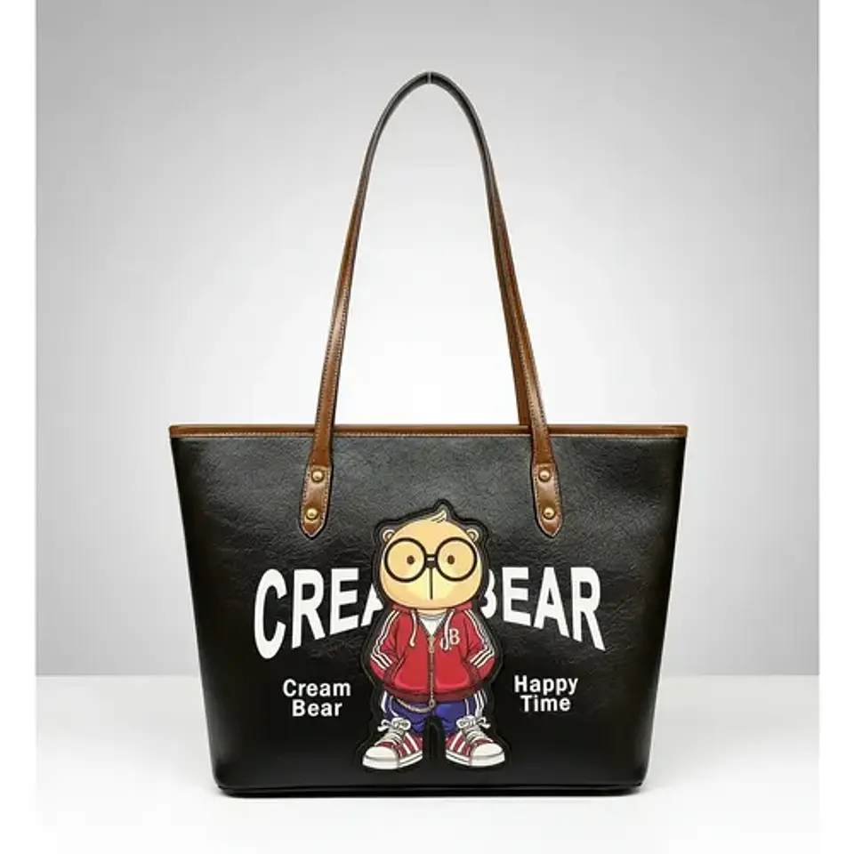Cartera Tote Cream Bear Happy time - Edicion Urbana 5