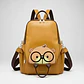 Mochila Cartera Mujer Cream Bear Diseño Oso Ecocuero Mostaza - Miniatura 5