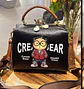 Cartera Cream Bear Bear Mano/hombro Ecocuero Negra - Miniatura 3