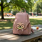 Mochila Cartera Mujer Cream Bear Diseño Oso Ecocuero Mostaza - Miniatura 2
