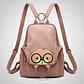 Mochila Cartera Mujer Cream Bear Diseño Oso Ecocuero Mostaza - Miniatura 5