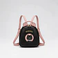 Mini Mochila Mujer Diseño Gato Kawaii Ecocuero Negro Rosa - Miniatura 5