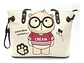 Cartera Tote Cream Bear -mano/hombro- Ecocuero - Miniatura 2