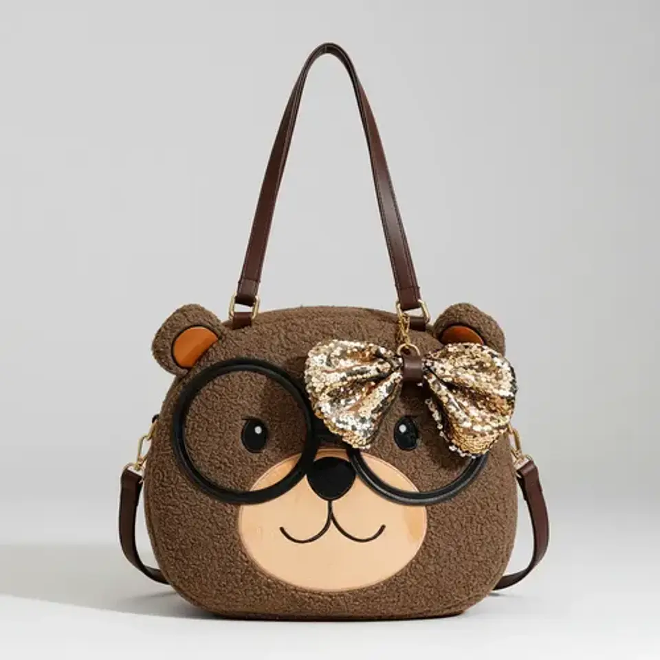 Cartera Bandolera Oso Bei Bao Bao Lentejuelas Original 5