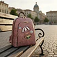 Mochila Mujer Panda Lili Ecocuero Rosa Diseño Oso Paracaídas - Miniatura 1