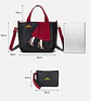 Set Cartera Y Estuche Mis Zapatos Negro Rojo Mujer - Miniatura 5